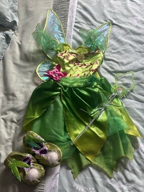 Disney Tinkerbell Costume with Wings and Wand